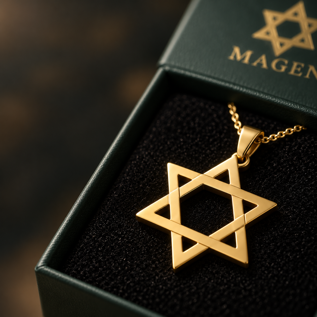 Magen — Solid Stainless Steel Star of David Necklace