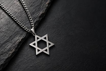 Magen — Solid Stainless Steel Star of David Necklace